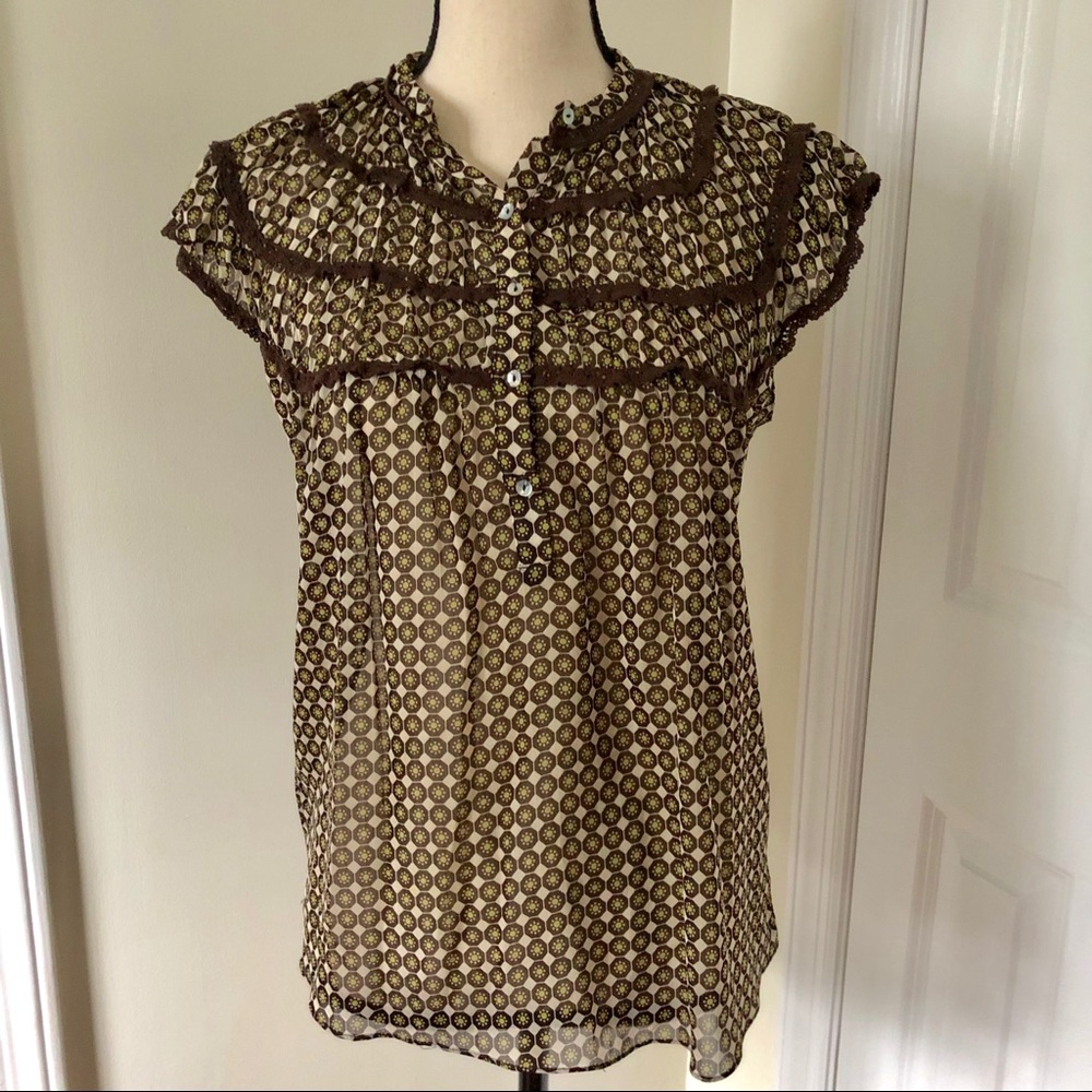 Sophie Max Chocolate Brown/ multi top, M